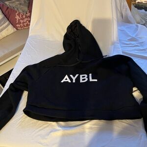 AYBL Black Cropped Hoodie